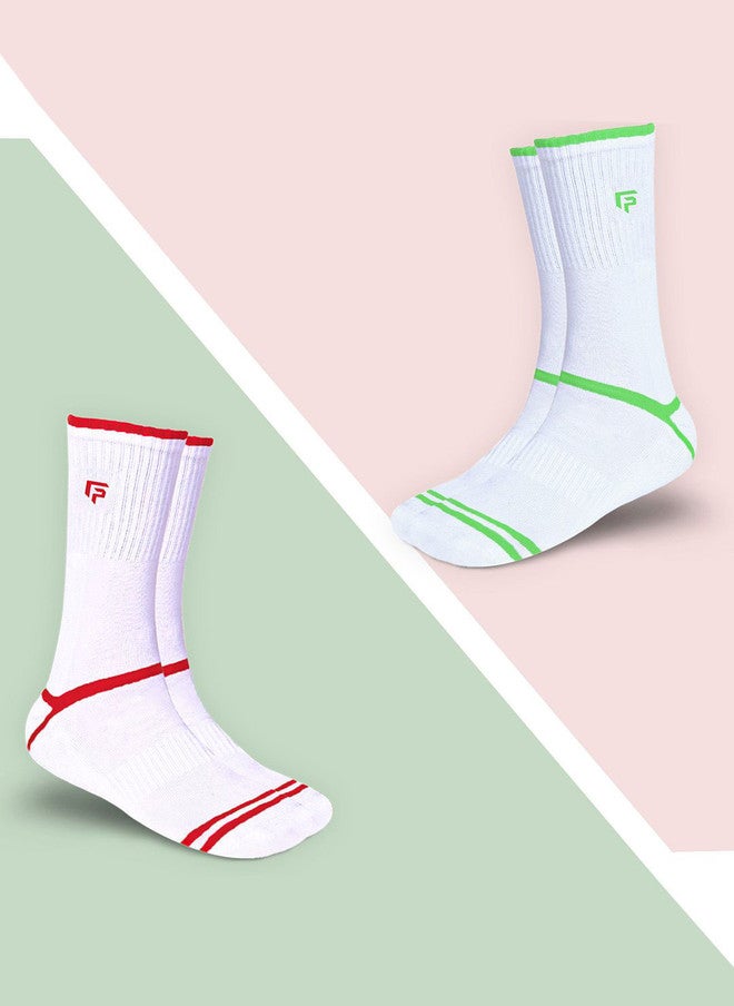 FOOTPRINTS Pack Of 2 Striped Calf Length Socks - Image 1